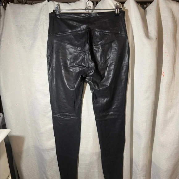 Black Faux Leather Leggings - Picture 2 of 4